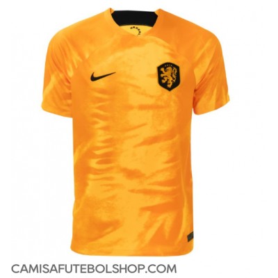 Camisa de time de futebol Holanda Replicas 1º Equipamento Mundo 2022 Manga Curta